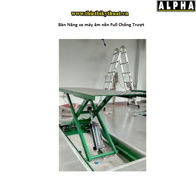 Bàn Nâng xe máy âm nền Full Chống Trượt