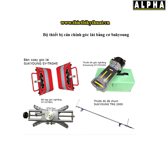 Bộ thiết bị cân chỉnh góc lái bằng cơ Sukyoung