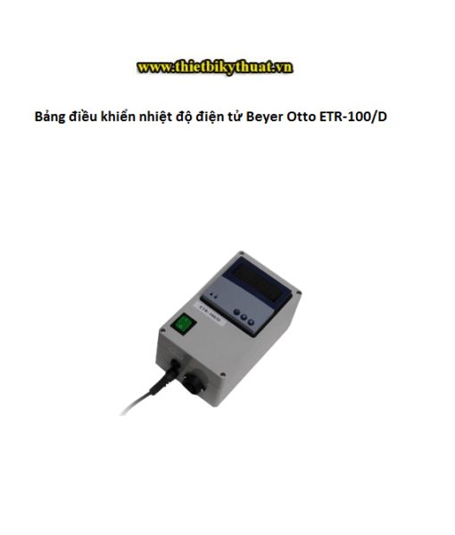 Bảng điều khiển nhiệt độ điện tử Beyer Otto ETR-100.D