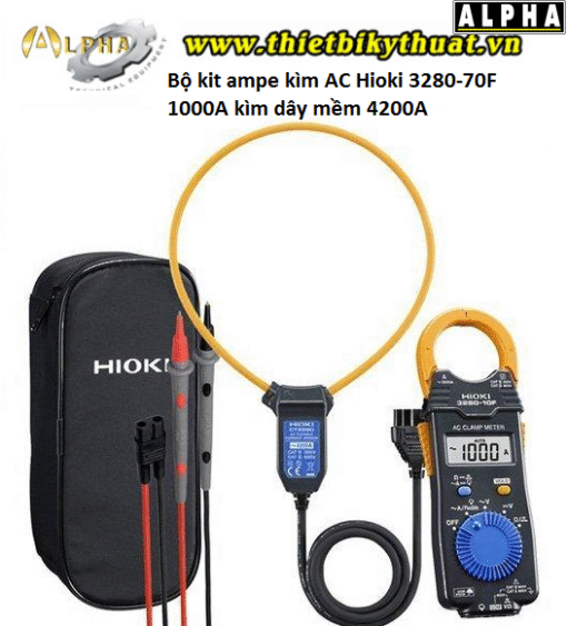 Bộ kit ampe kìm AC Hioki 3280 70F 1000A kìm dây mềm 4200A