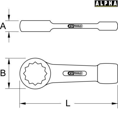 Cờ Lê Vòng Đóng KS TOOLS 230mm