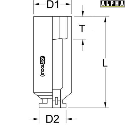 Đầu Khẩu Tuýp Đen KS TOOLS 1.1/2 inch