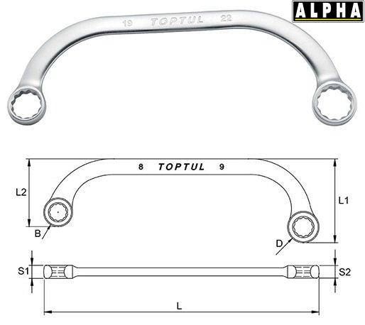 Cờ Lê Vòng Nửa Mặt Trăng TOPTUL AAAC1417