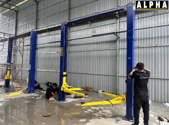 DỊCH VỤ DI DỜI VÀ THÁO LẮP CẦU NÂNG 2 TRỤ RỬA XE