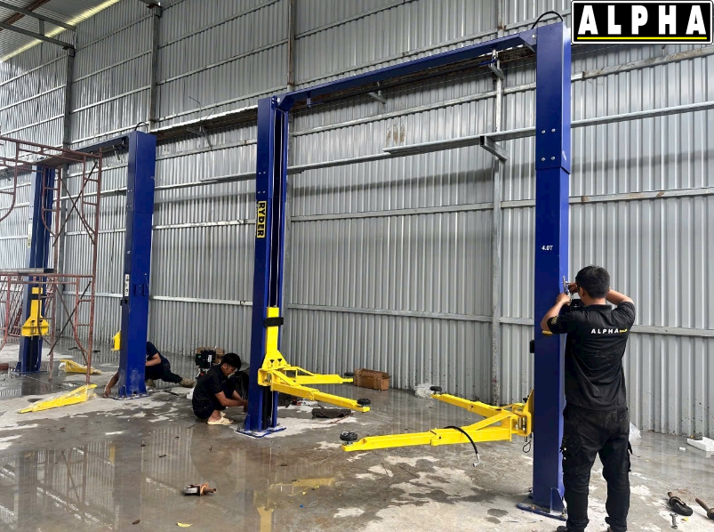 DỊCH VỤ DI DỜI VÀ THÁO LẮP CẦU NÂNG 2 TRỤ RỬA XE