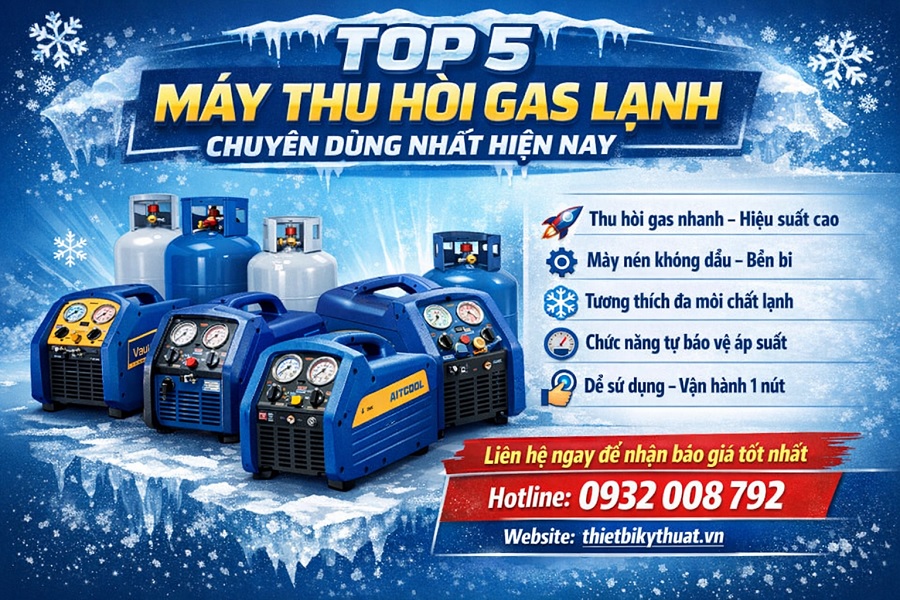 Top 5 Máy Thu Hồi Gas Lạnh Chuyên Dùng Nhất Hiện Nay
